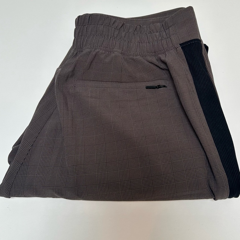 Athleta Brown Plaid Ankle Pants